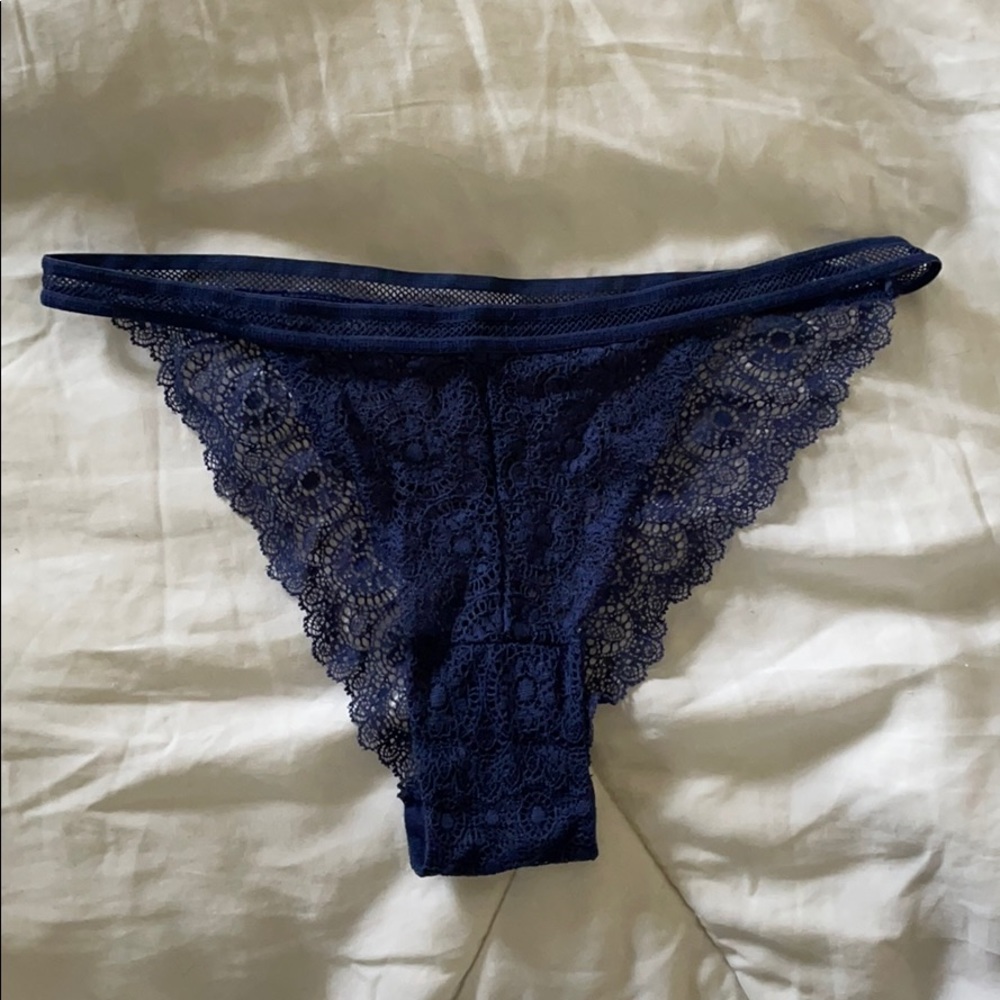 Dark Blue Cheeky Side String Panties
